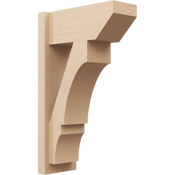 Ekena Millwork 8-in W x 18-in D x 30-in H Balboa Slat Rough Cedar Woodgrain TimberThane Outlooker, Primed Tan OUTUR080X18X30BOA24RCPR - main